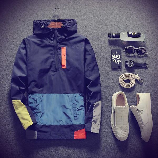 

asstseries 2018 casual men's jackets waterproof spring hooded coats men outerwear casual brand male clothing plus size, Black;brown