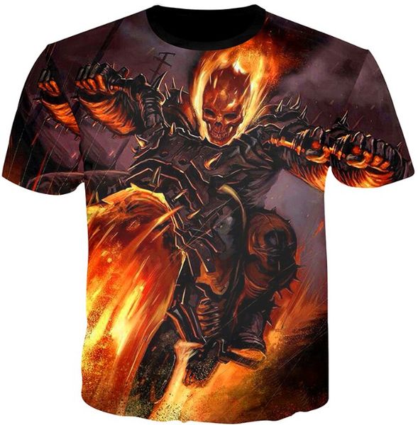 

мода 3d футболка мужчины уволили bosozoku черепа мотоцикл 3d печати тройники топы high street стиль лето прохладный горячий дизайн aa532, White;black