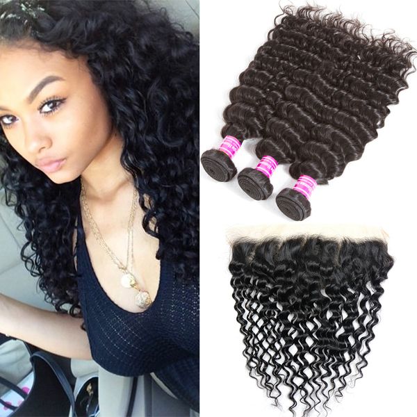 2019 Brazilian Deep Curly Virgin Hair Bundle Deals Wholesale