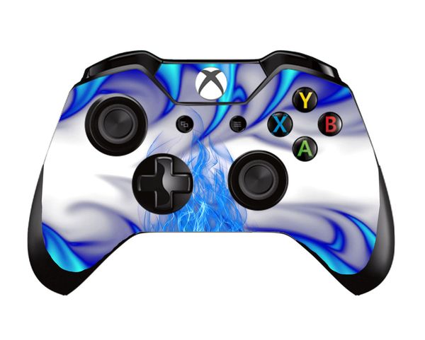 

10pcs/lot blue fire skull camouflage vinyl skin sticker for xbox one controller gaming skin sticker
