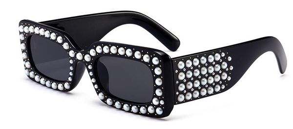 

foreign trade cross-border style square diamond encrusted sunglasses women europe and the united states street p sunglasses whol, White;black