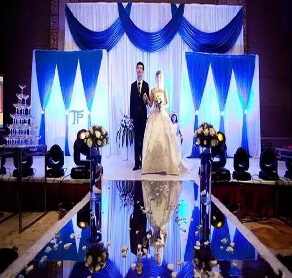 Lüks Düğün Centerpieces Koridor Koşucu Ayna Halı Düğün T Istasyonu Dekorasyon Için Altın Gümüş Mor Gül Kırmızı renk Mevcut