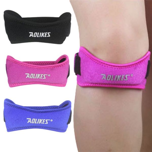

adults fitness sports adjustable knee protect brace patella sleeve wrap cap stabilizer knee support new, Black;gray