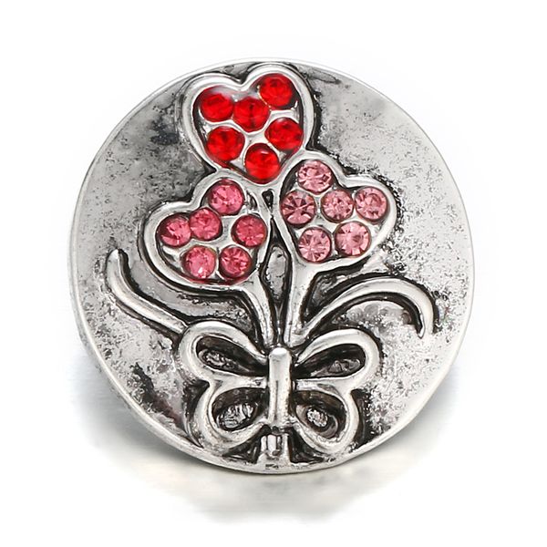 

12 designs for choose snap button jewelry flower butterfly alloy noosa snap bracelet charms 18mm fit noosa chunks jewelry mix order, Golden;silver