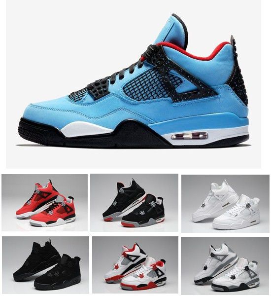 

Sale new 2018 Best Quality 4 4s White Cement Pure Money men Basketball Shoes Bred Royalty Game Royal Sports Sneakers With Shoes Box