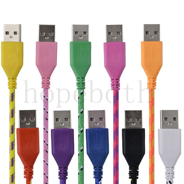 

Кабель Micro USB S6 S7 Edge Нейлоновые плетеные кабели Зарядка Синхронизация данных Прочный 3FT 6FT 10FT Нейлоновые тканые шнуры для HTC Sony LG