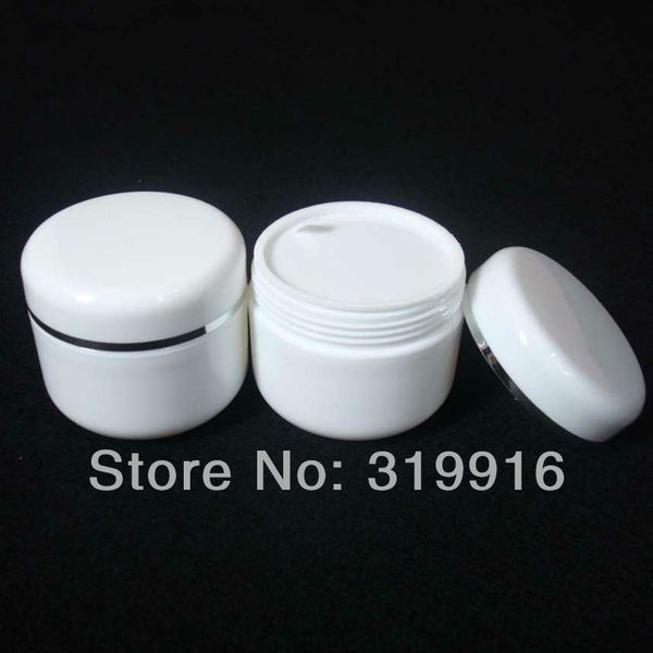 

50g x 50 white empty skin care cream plastic containers , cosmetic cream jar 50ml skin care bottles for personal