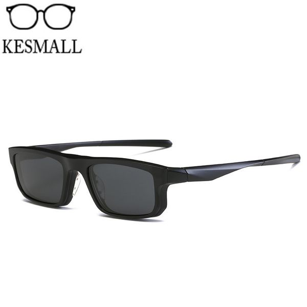 

kesmall 5pcs magnetic sunglasses with glasses frame men polarized lens night vision women clip on sunglass myopia frames yj1151, White;black