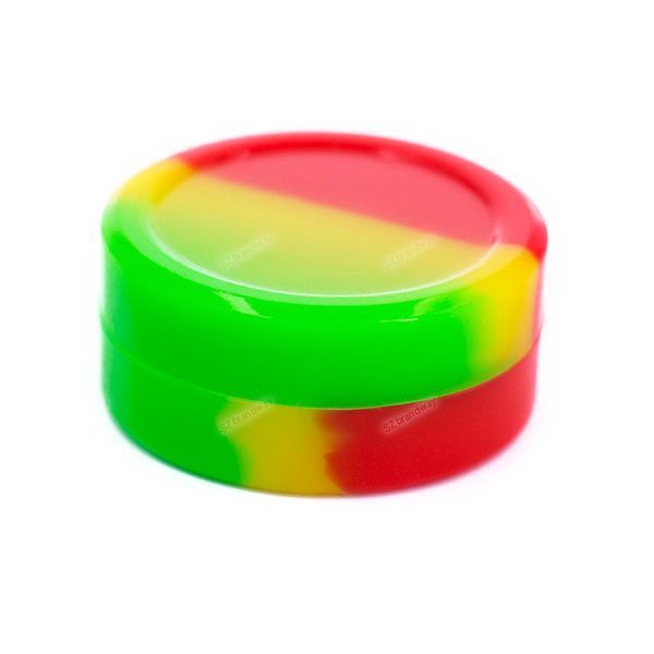 

colorful round wax jars fda 11ml silicone jars dabs nonstick silicone dab containers for wax container