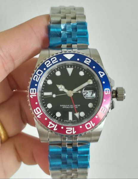 

luxury watches new ceramic bezel 126710blro 40mm stainless steel strap automatic fashion brand mens men's watch wristwatch, Slivery;brown