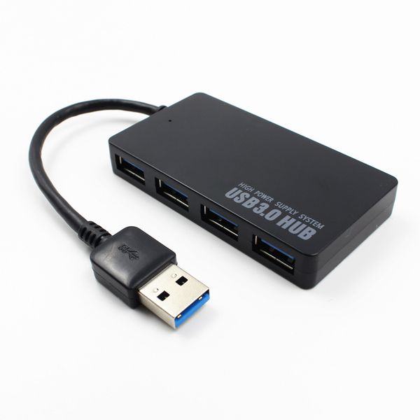 Ультра тонкий тонкий USB 3.0 4 Port Hub Wired 5GBPS Splitter Adapter Converter Высокая скорость для ноутбука PC Windows
