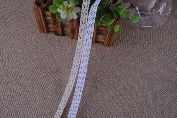 

100yards beige color cotton lace crochet ribbon lace wholesale width 10mm .lace trim edging wedding, Black