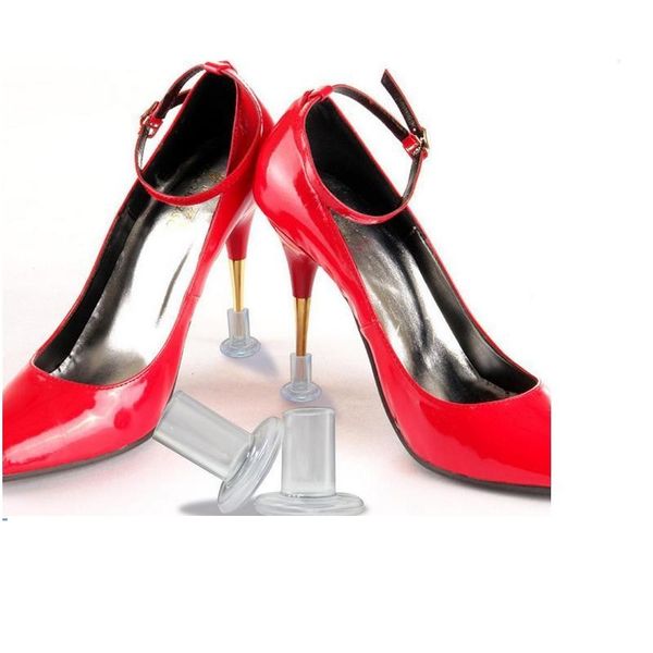 

wholesale shoes heel sers protector clear round dia 10mm ladies high heels protectors with gift bag ing, White;pink