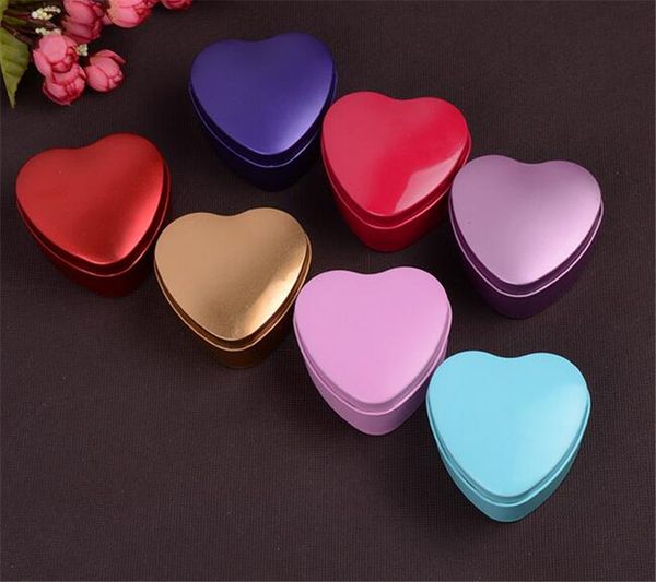 

500pcs moq 500 pcs 1 color heart metal coins candy case makeup jewelry tin box candy organizer