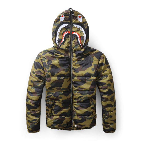 

Бренд Дизайн Акула Головы Мужчины Женщины Камуфляж Куртки С Длинным Рукавом Хлоп