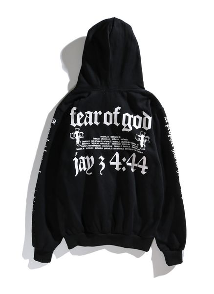 

fog 444 kanye black hoodies autumn 2018 new male clothes hooded women oversize sweatshirts
