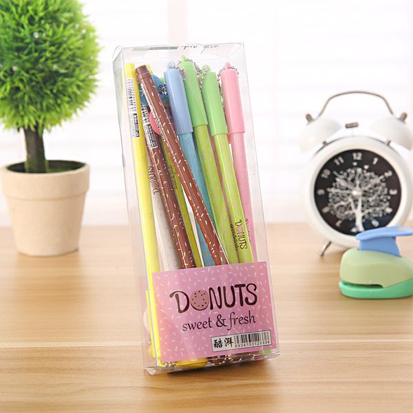 

3pcs/lot novelty creative gel pen korean fashion pen cute donut panda animals student office 0.38mm stationery e2125