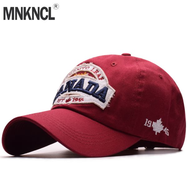 

mnkncl 100% cotton vintage baseball cap canada embroidery snapback fashion sports hats for men & women caps, Blue;gray