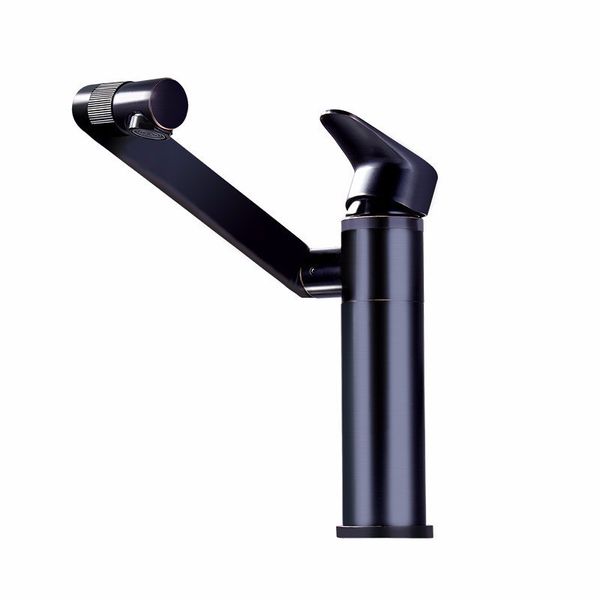 

houmaid new arrival bathroom black and cold water faucet single handle rotatable brass basin faucet deck mounted mixer tap