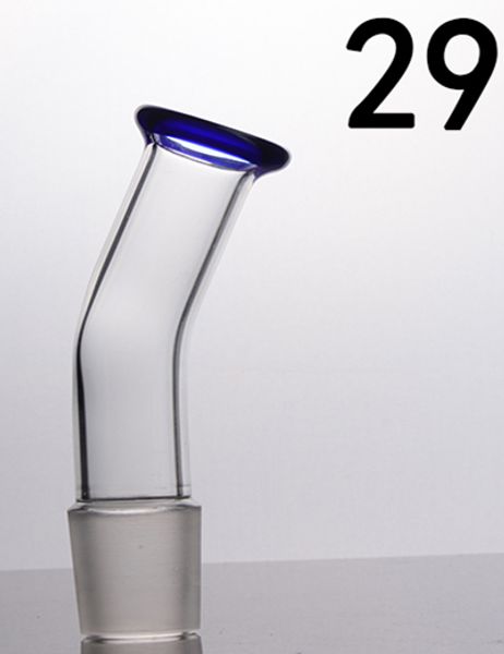 Biege/gerade Hals -Oberteil bauen Sie eine Bong -Wasserrohrglas -Bongs Mundstücksrohr 29 mm kostenloser Versand