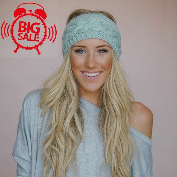 2018 Knitted Girls Headband Bohemian Hair Bands Solid Headbands