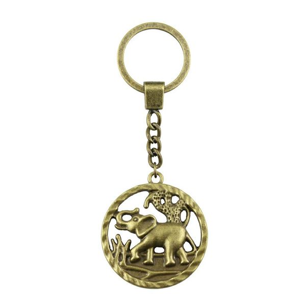 

6 шт. брелок женщины брелки пара брелок для ключей слон 44x39mm, Slivery;golden