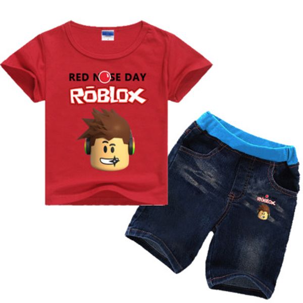 2020 2 8years Bobo Choses Summer 2018 Roblox Game Boy Summer Set Two Piece Toddler Girl Clothing Children Clothes Tshirt Jeans Sports From Zbd123 12 7 Dhgate Com - roblox girl jeans