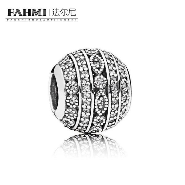 

fahmi 100% 925 sterling silver 1:1 original 796243cz authentic temperament fashion glamour retro bead wedding women jewelry, Black