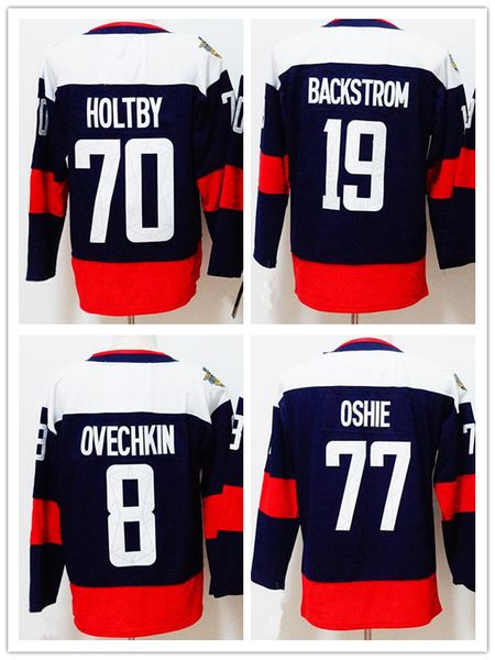 

washington 8 alexander ovechkin 77 tj oshie 19 backstrom 70 braden holtby women youth 2018 stadium series breakaway hockey jersey, Black;red