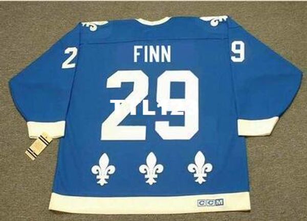 

men #29 steven finn quebec nordiques 1990 ccm vintage hockey jersey or custom any name or number retro jersey, Black;red
