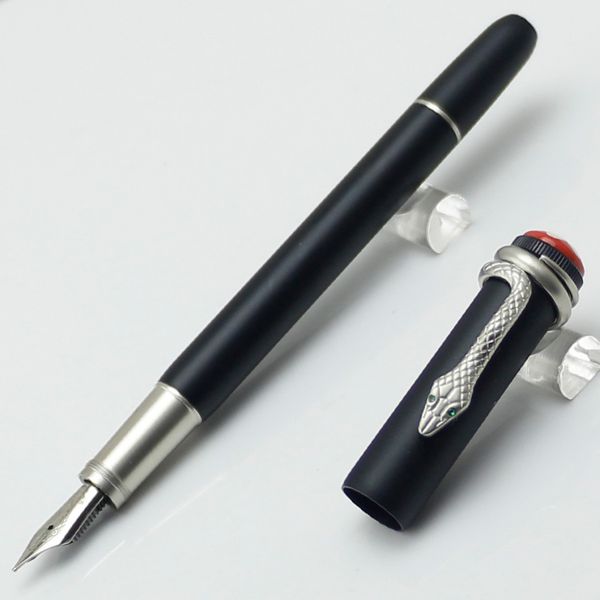 

Luxury Limited Edition snake clip matte black metal rollerball / ballpoint pen/Fountain pen luxury writing pens new arrival Cute pens gift