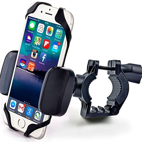 

bike motorcycle cell cradle holder for iphone x / samsung s9 adjustable grip with 360 rotation om simply adjust