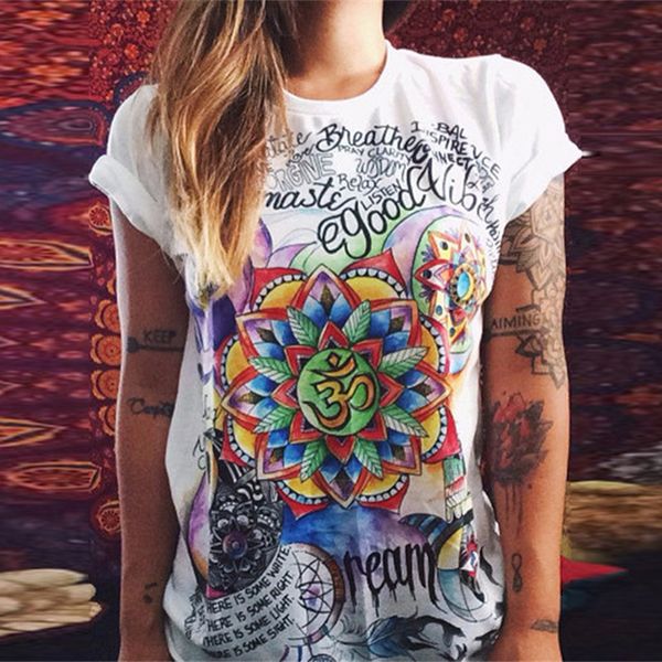 

tshirt summer women designer clothing t-shirt print punk rock fashion graphic tees european t shirt fashion white unicorn y0000