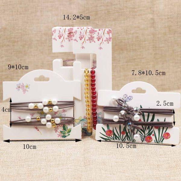 

200pc flower design hair clip/accessories package card tag marble pattern necklace/bracelet/charms/earring tag card, Black;white