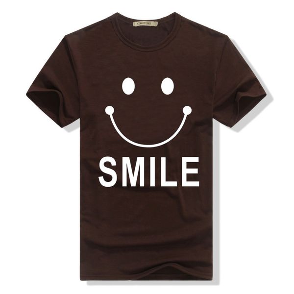

smiling face printing t-shirt men tshirt short sleeves mens t shirts fashion summer casual tee shirt homme, White;black