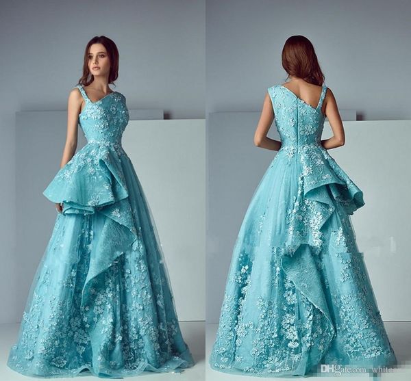 

saiid kobeisy оборками кружева юбка платья выпускного вечера 2019 скромный синий аппликация партия носить дубай арабский случаю платья на за, Black