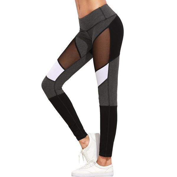 

2017 fitness yoga sports leggings for women yoga running sport pants high waist workout leggings fitness trousers, White;red