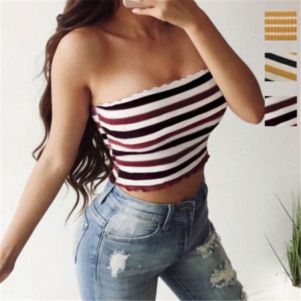 

fashion popular summer short skinny backless lady women fashion striped vest sleeveless blouse tank shirt camis, White
