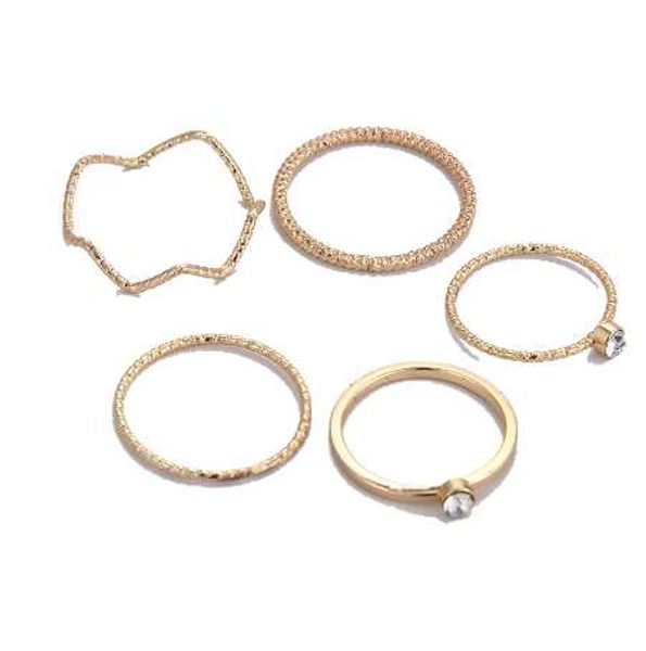 

rscvonm 5pcs/set punk rock gold stack plain band midi mid finger knuckle rings set for women mid finger ring thin ring, Silver