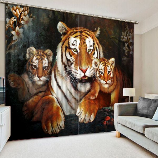 

3d curtains animal curtains for living room room home decoration 3d curtain