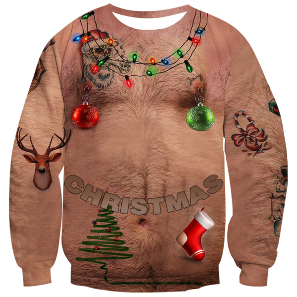 

new fashion women/men raisevern ugly christmas harauku style funny 3d printed crewneck sweatshirts hoodies k63, Black