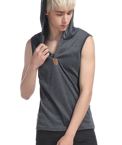 

Hip-Hop High Street T-shirt Sleeveless Gym Sports Hooded Tank Tops SizeM-2XL