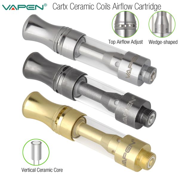 

Original VAPEN Cartx Tank Newest Ceramic Coils Cartridges Top Airflow No Leaking Pyrex Glass CE3 BUD Thick Oil Vaporizer Atomizer Vapor Vape