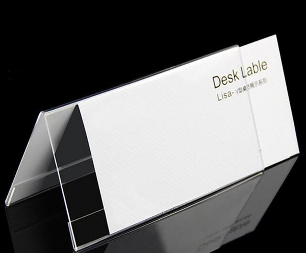 

5pcs t1.2mm 200*100mm triangle table card double-sided display price sign label frame advertising promotion name card meeting card