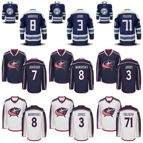 

Columbus Blue Jackets 8 Zach Werenski 72 Sergei Bobrovsky 71 Nick Foligno 3 Seth Jones 7 Jack Johnson 10 Alexander Wennberg Hockey Jerseys