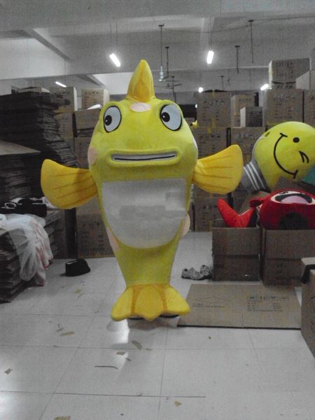 2018 venda quente novo peixe amarelo traje da mascote personagem adulto traje mascote como moda frete grátis