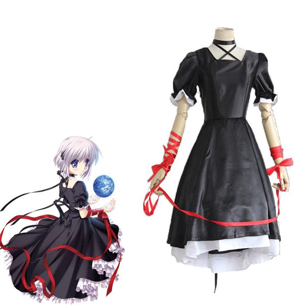

kagari cosplay rewrite anime costume women gothic lolita dress uniforms suits costumes for halloween carnival party, Black