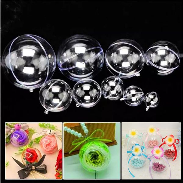 Acheter Ouvert En Plastique Transparent Boule De Noël Boule De Boules Boules De 034 Du Andd1ytop Dhgatecom