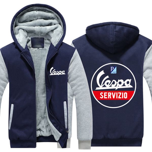 

servizio thicken hoodie winter fleece warm hoodie fleece zipper coat, Black