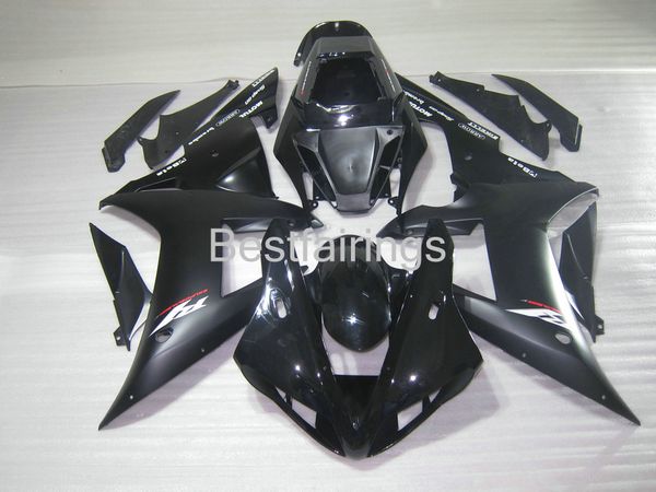 

injection molding fairing kit for yamaha r1 2002 2003 all black fairings yzf r1 02 03 rt48